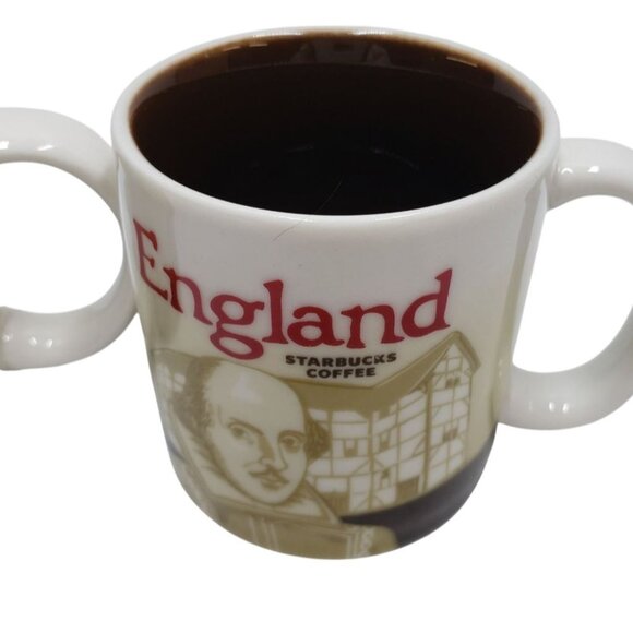 Starbucks London and England Espresso Mug Set of 2 Cream and Brown - Picture 2 of 12